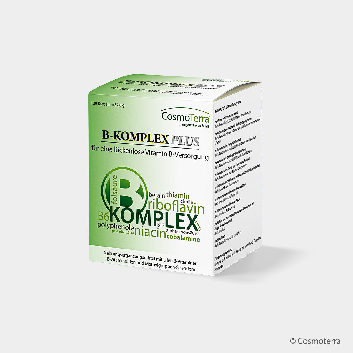 Cosmoterra B-KOMPLEX PLUS – Energie & Nerven mit PANMOL® B-Komplex