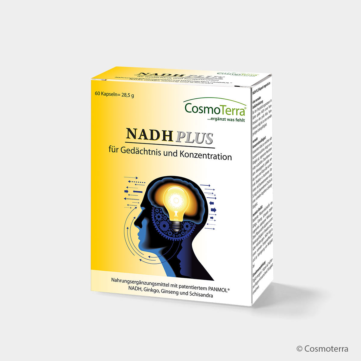 Cosmoterra NADH PLUS für Gedächtnis & Fokus (60 Kapseln)