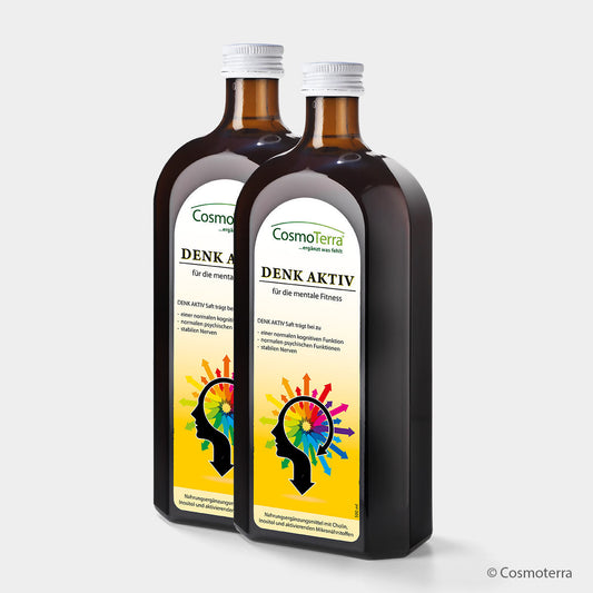 AKTION DOPPELPACK Cosmoterra DENK AKTIV Saft zur Steigerung der mentalen Fitness 500ml