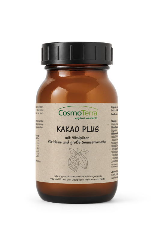 Cosmoterra KAKAO PLUS mit Vitalpilzen – Funktioneller Edelkakao (Ungesüßt) | 100g