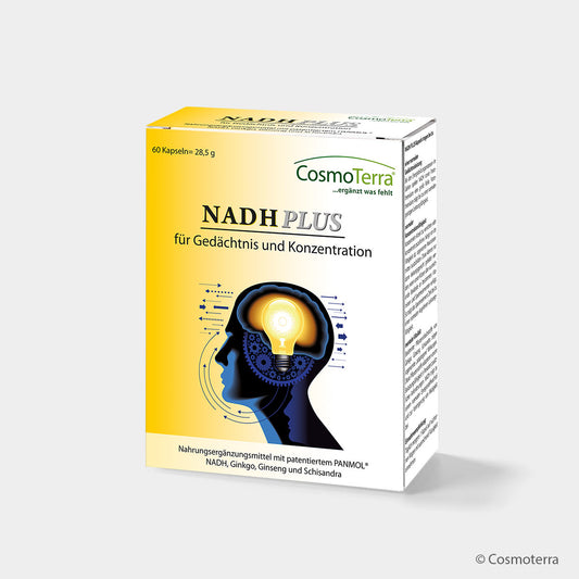 Cosmoterra NADH PLUS für Gedächtnis & Fokus (60 Kapseln)