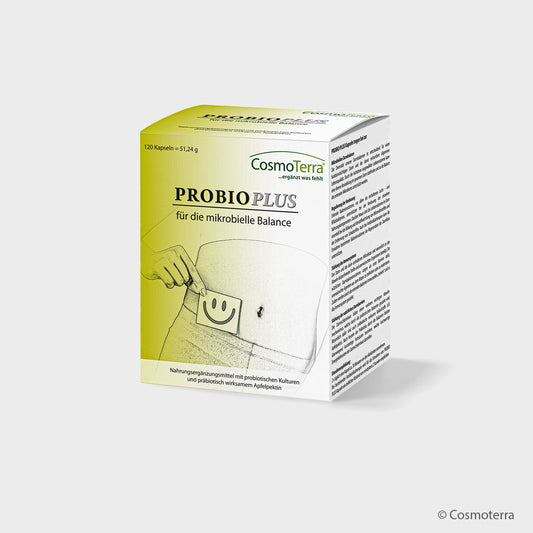 Cosmoterra PROBIO PLUS – 20 Mrd. Bakterien & Apfelpektin (120 Kapseln)