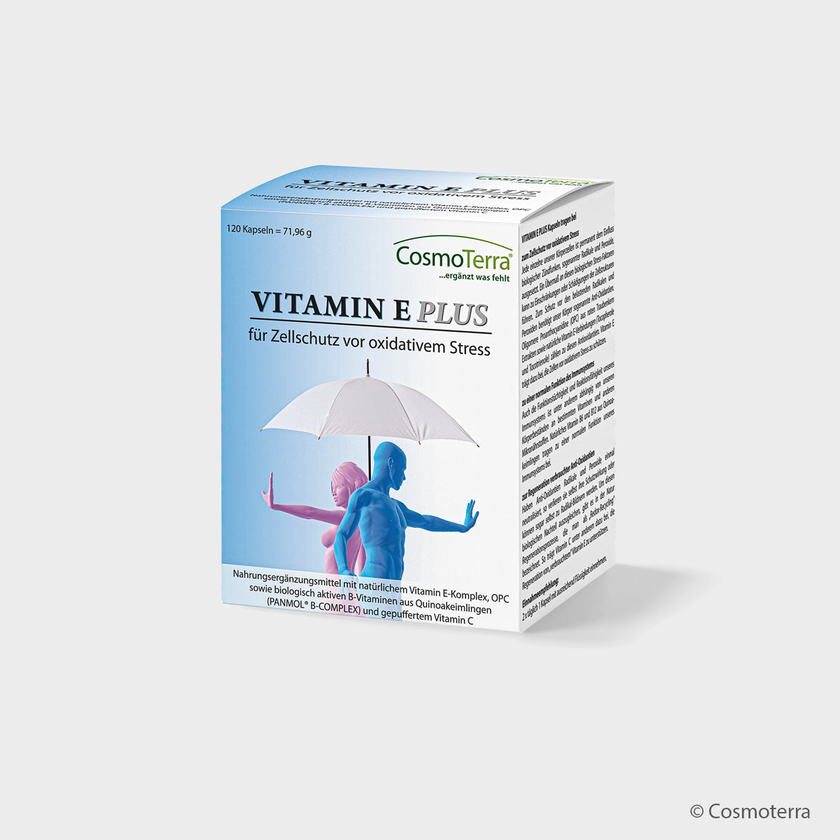 Cosmoterra VITAMIN E PLUS – Zellschutz & Anti-Aging Komplex (Kapseln, 120 Stk.)